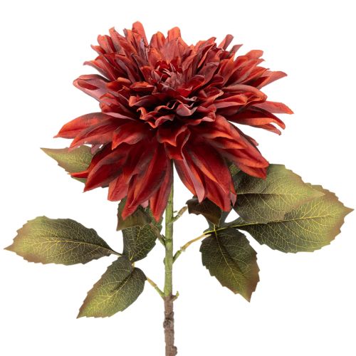 Kunstblume Dahlie Rot mit Stiel 68cm aus Kunststoff und Seidenstoff