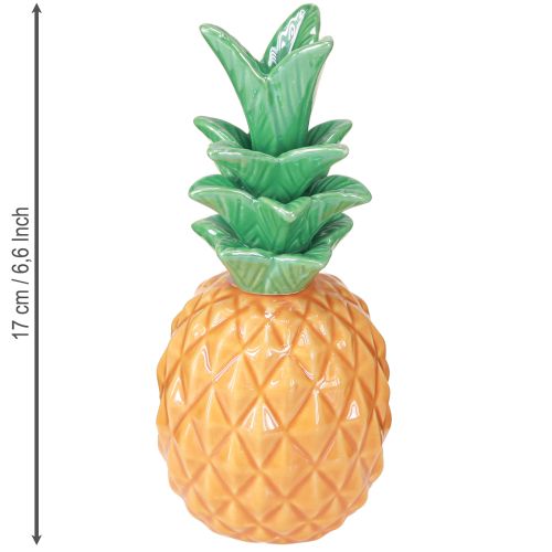 Artikel Deko Ananas Keramik Bunte Fruchtdeko 17cm Tischdeko Geschenkset