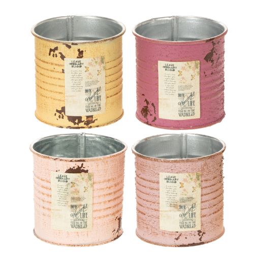 Deko Dose Metall Vintage Ø8cm H7,5cm Verschiedene Farben