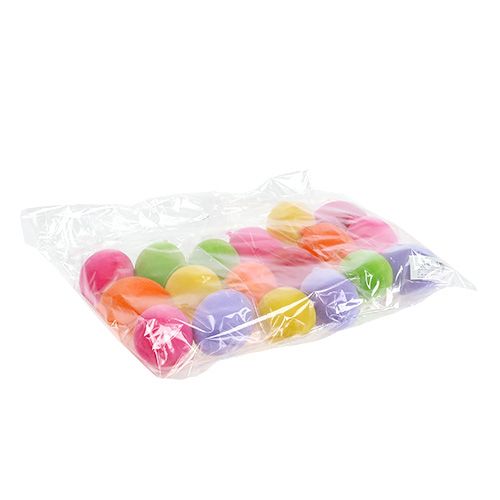 Floristik21 Deko-Eier zum Aufhängen Beflockt Bunte Ostereier 6cm 18 St