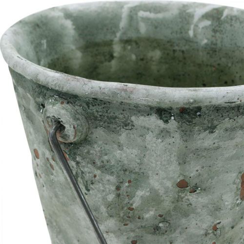 Deko-Eimer, Blumenkübel, Keramikeimer Antik-Optik Ø19,5cm H19cm