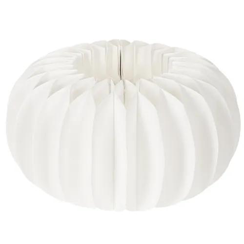 Wabenpapier Kürbis Rund Weiß 24 cm mit Vertiefung 4 Stück