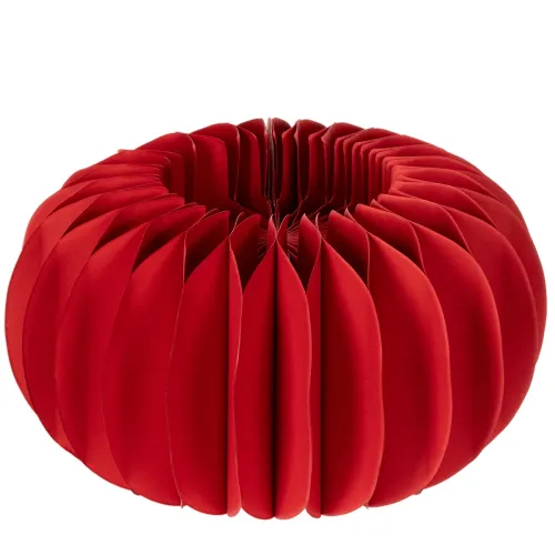 Set aus 4 Wabenpapier Kürbissen 24 cm Rot für Tisch- und Schaufensterdekoration