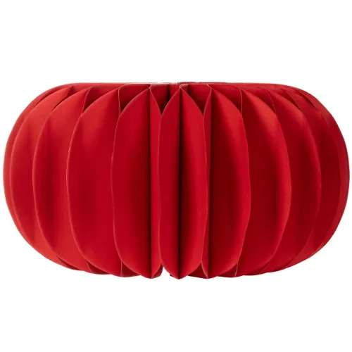 Set aus 4 Wabenpapier Kürbissen 24 cm Rot für Tisch- und Schaufensterdekoration | Floristik21.de