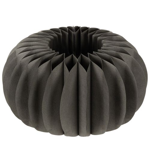 Kürbis Wabenpapier Tischdekoration rund 34 cm Dunkelgrau 2 Stück