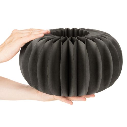 Kürbis Wabenpapier Tischdekoration rund 34 cm Dunkelgrau 2 Stück | Floristik21.de