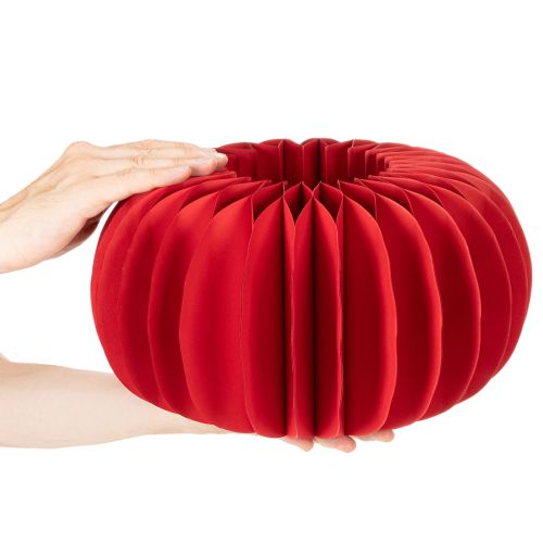Wabenpapier Kürbis-Deko 34 cm Rot, Set 2 Stück | Floristik21.de