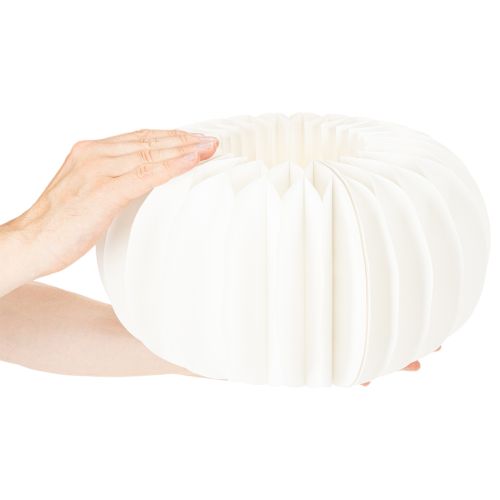 Papier-Dekokugel Kürbisform Weiß 34cm 2er-Set | Floristik21.de
