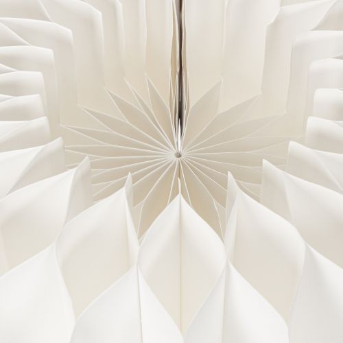 Papier-Dekokugel Kürbisform Weiß 34cm 2er-Set | Floristik21.de