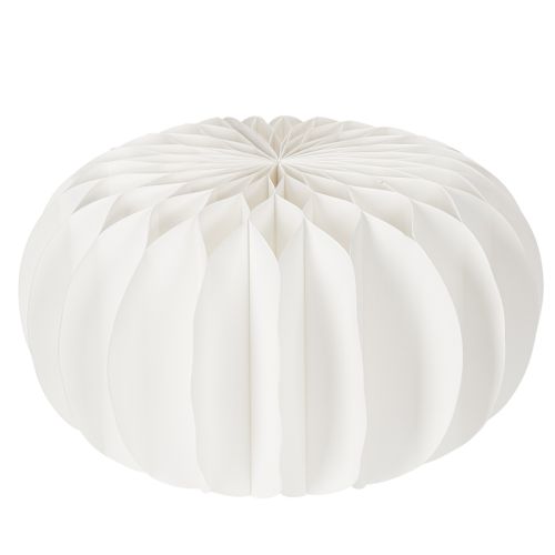 Papier-Dekokugel Kürbisform Weiß 34cm 2er-Set | Floristik21.de