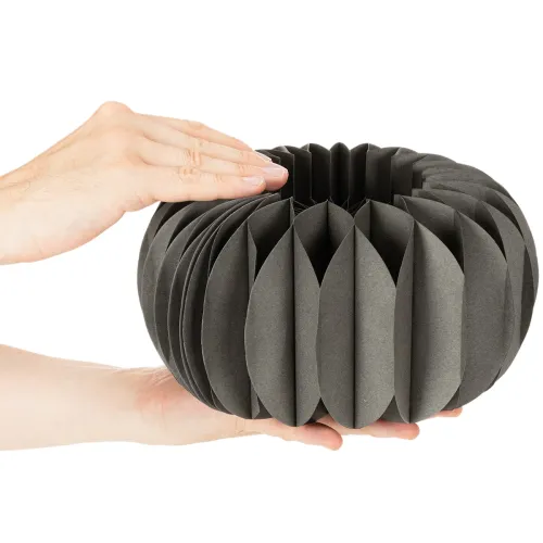 Wabenpapier Kürbis Dekoring 24cm Dunkelgrau 4 Stück | Floristik21.de