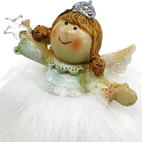 Floristik21 Deko Engel Weihnachtsengel Engelsfigur mit Stern H12cm 2St
