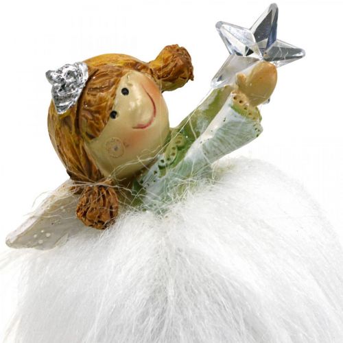Floristik21 Deko Engel Weihnachtsengel Engelsfigur mit Stern H12cm 2St