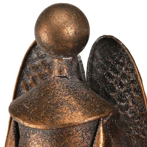 Floristik21 Deko Engel mit Stern Metall Weihnachten Bronze H52cm