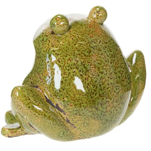 Dekorationsfigur Keramik Frosch 15,5cm Innen- und Außenbereich | Floristik21.de