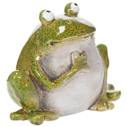 Dekorationsfigur Keramik Frosch 15,5cm Innen- und Außenbereich | Floristik21.de