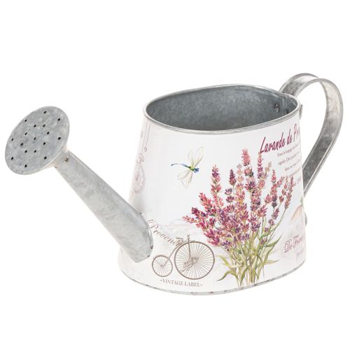 Deko Gießkanne Metall Lavendel Retro Garten 30×11×14,5cm