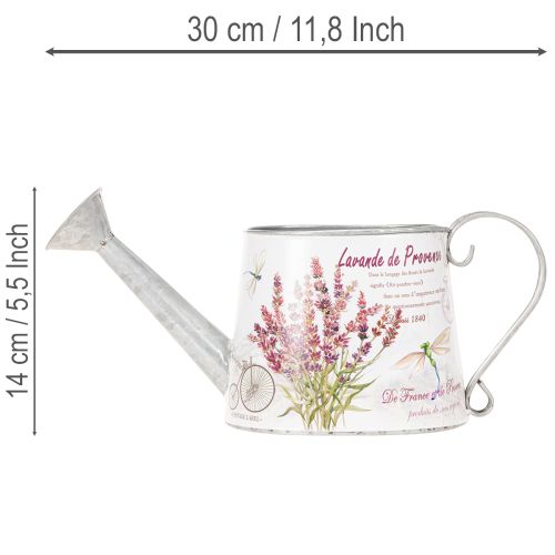 Deko Gießkanne Metall Lavendel Retro Garten 30×11×14,5cm | Floristik21.de