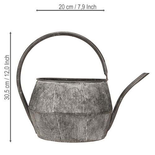Artikel Deko Gießkanne Teekanne Metall Schwarz - Retro-Deko Blumentopf 39x25x30,5cm