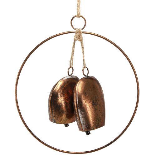 Artikel Bronze-farbene Weihnachtsglocken im Ring, festliche Hängedeko Ø29cm