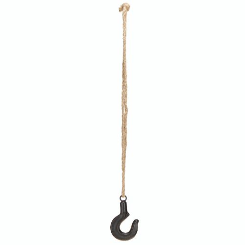 Artikel Deko Haken Metall Schwarz Jutekordel 54cm für Floristen