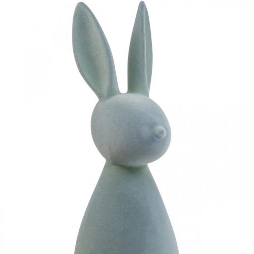 Floristik21 Deko Hase Deko-Osterhase Beflockt Graugrün H69cm