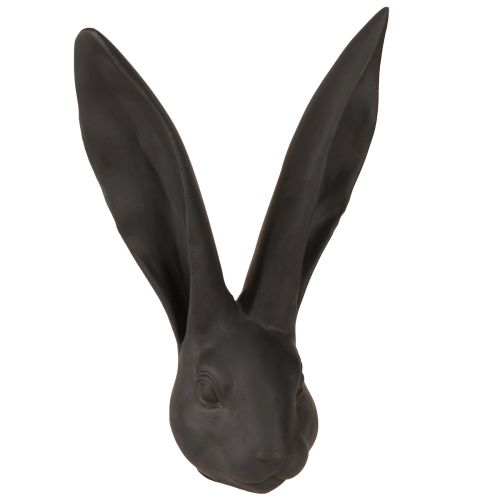 Floristik21 Deko Hasenkopf Osterdeko Schwarz matt 26cm Polyresin elegant modern