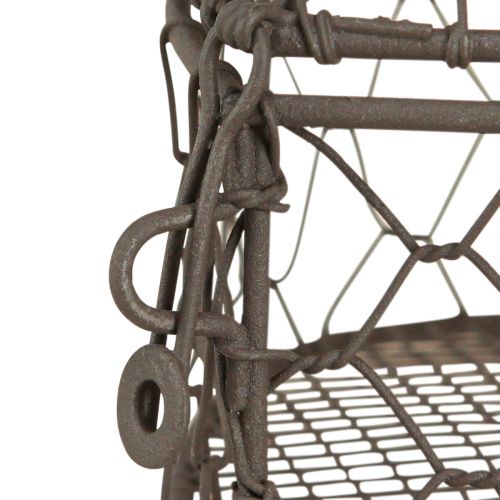 Floristik21 Deko Herz Drahtkorb Vintage Grau zum Befüllen, Vielseitige Wohnaccessoire 14x13,5cm