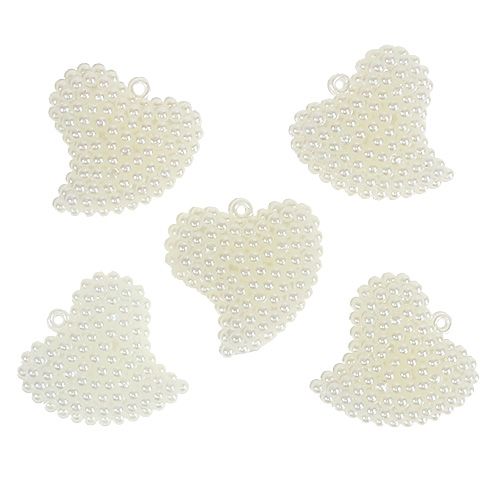 Deko Herzen Creme 3,5cm 16St Deko Herzen Creme 3,5cm 16St
