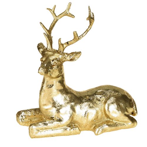 Deko Rentier Figuren Gold 10,5x7x11,5cm Set 2 St - Glam Weihnachtsdeko