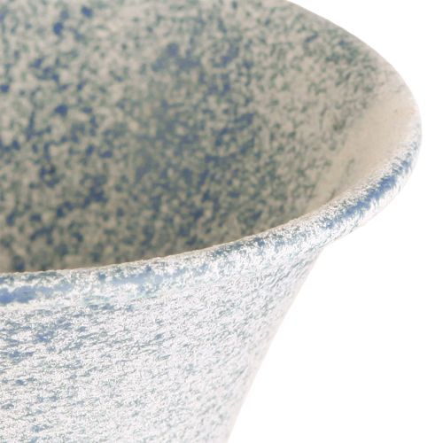 Artikel Deko-Kelch Metall Antik Weiß Blau Ø11cm x 17,5cm für kreative Tischdekoration