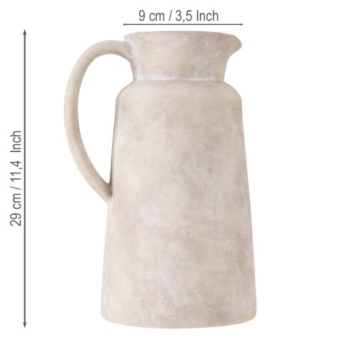 Artikel Deko Krug Keramik Beige Ø16cm H29cm – Rustikale Eleganz