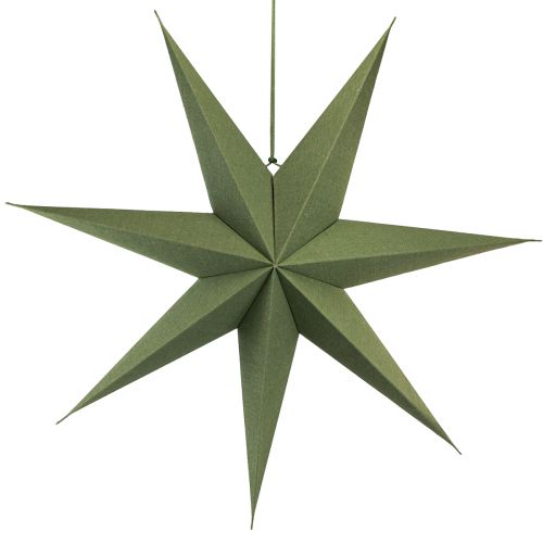 Artikel Deko Lampe Papier Stern Hängend Jute Grün 75x20cm Weihnachtsdeko