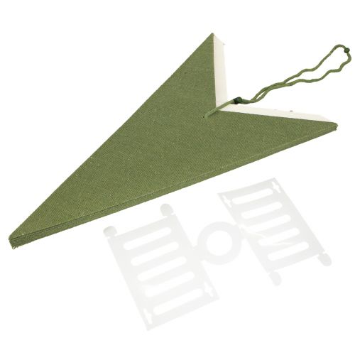 Artikel Deko Lampe Papier Stern Hängend Jute Grün 75x20cm Weihnachtsdeko