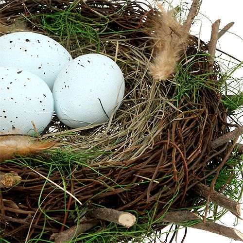 Artikel Deko Nest mit Eiern Ø30cm 1St