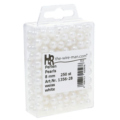 Artikel Deko Perlen Weiß Ø8mm 250 St