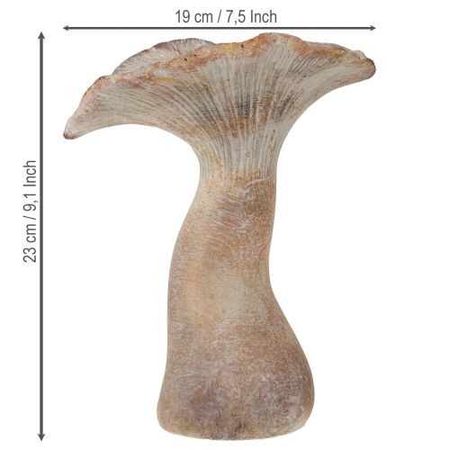Artikel Deko Gartenpilz Steinguss Grau 19×15×23cm Herbst Dekoration