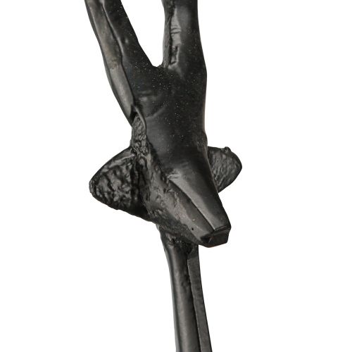 Floristik21 Deko Rentier Metall Dekofigur in Schwarz 15cmx8cmx53cm