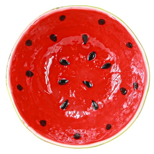 Artikel Deko Schale Keramik Wassermelonen-Optik 15cm Sommerdeko Highlight