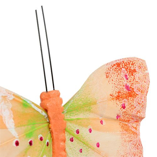 Deko-Schmetterlinge am Draht farbig 8,5cm 12St