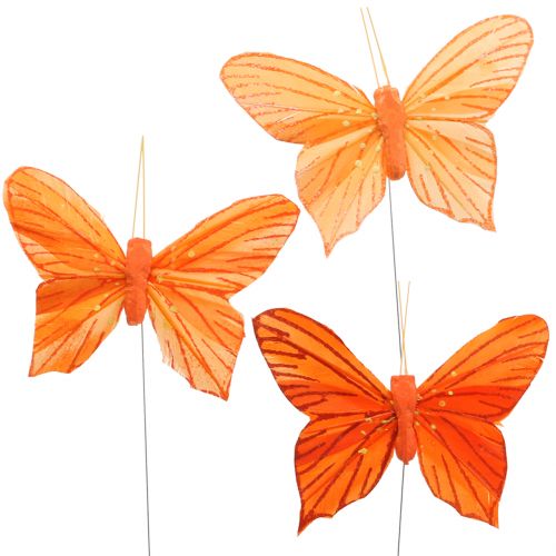 Trendy Sisal Schmetterling  orange 17x12cm tolle Raumdeko zum top Preis x 4385 