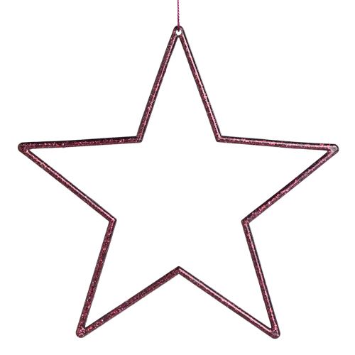 Artikel Deko Stern Berry zum Hängen, Weihnachtsschmuck Glitter Ø18cm 8er Set