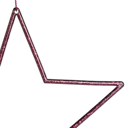 Artikel Deko Stern Berry zum Hängen, Weihnachtsschmuck Glitter Ø18cm 8er Set