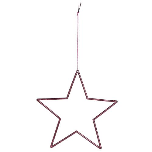 Artikel Deko Stern Berry zum Hängen, Weihnachtsschmuck Glitter Ø18cm 8er Set