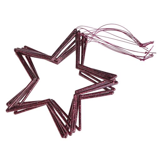 Artikel Deko Stern Berry zum Hängen, Weihnachtsschmuck Glitter Ø18cm 8er Set