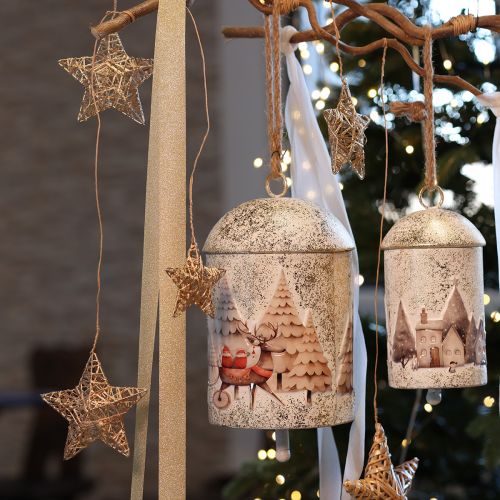 Deko Sterne 11cm Christbaumschmuck aus Rattan Natur 6er Set | Floristik21.de