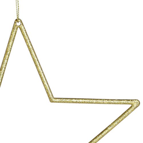 Artikel Glanzeffekt Goldsterne mit Glitter 18cm - Vielseitiger Baumschmuck und Tischdeko 8 Stück