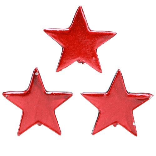 Deko Sterne Rot Metallic Streudeko  – 2. Wahl – Ø5cm 36 St