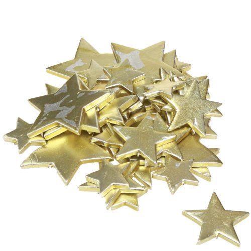 Artikel Deko Sterne Streudeko Gold Ø3-7cm  – 2. Wahl – 44 St