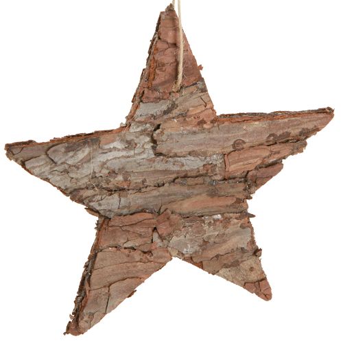 Artikel Piniensterne Natur-Deko 15cm – Hängende Holzsterne für Weihnachten, 4er-Set